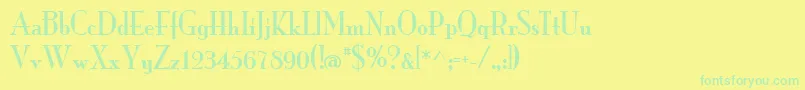Czcionka MonarchRegular – zielone czcionki na żółtym tle