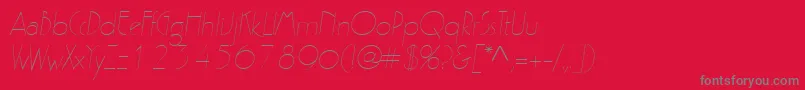 ZeldaItalic-Schriftart – Graue Schriften auf rotem Hintergrund