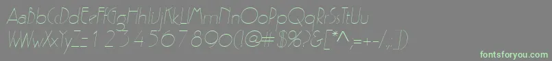 ZeldaItalic-Schriftart – Grüne Schriften auf grauem Hintergrund