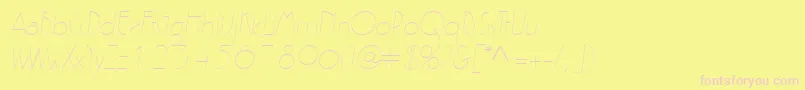 ZeldaItalic-fontti – vaaleanpunaiset fontit keltaisella taustalla