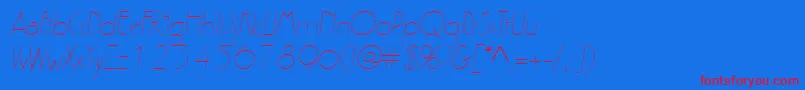 ZeldaItalic Font – Red Fonts on Blue Background