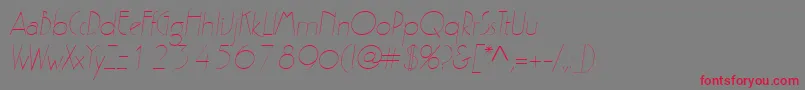 ZeldaItalic Font – Red Fonts on Gray Background