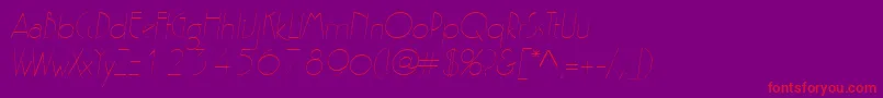 fuente ZeldaItalic – Fuentes Rojas Sobre Fondo Morado