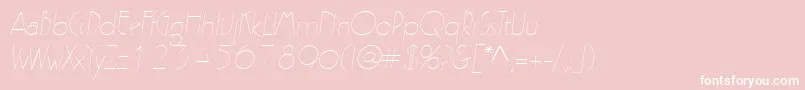 ZeldaItalic-Schriftart – Weiße Schriften auf rosa Hintergrund