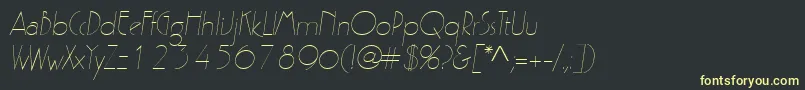 ZeldaItalic-Schriftart – Gelbe Schriften auf schwarzem Hintergrund