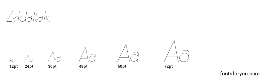 ZeldaItalic Font Sizes