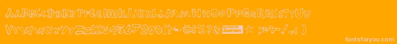 Burnstow Font – Pink Fonts on Orange Background