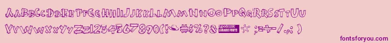 Burnstow Font – Purple Fonts on Pink Background