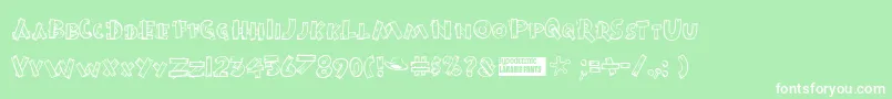 Burnstow Font – White Fonts on Green Background