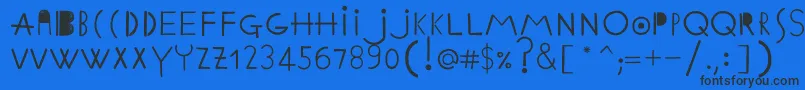 Fonte EthnicabcRegularWebfont – fontes pretas em um fundo azul