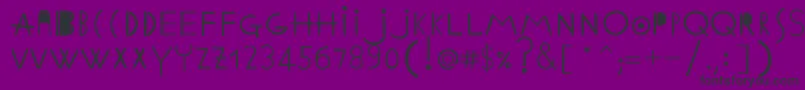 EthnicabcRegularWebfont Font – Black Fonts on Purple Background