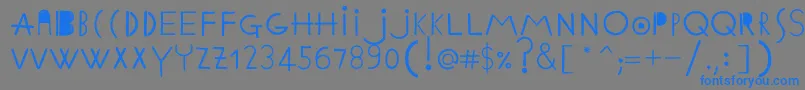 EthnicabcRegularWebfont-Schriftart – Blaue Schriften auf grauem Hintergrund