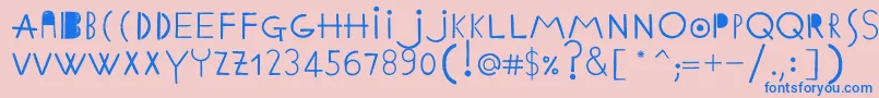 EthnicabcRegularWebfont Font – Blue Fonts on Pink Background