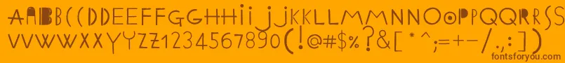 EthnicabcRegularWebfont Font – Brown Fonts on Orange Background
