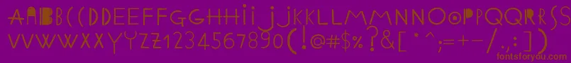 EthnicabcRegularWebfont Font – Brown Fonts on Purple Background