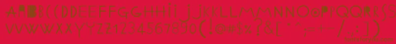 EthnicabcRegularWebfont Font – Brown Fonts on Red Background