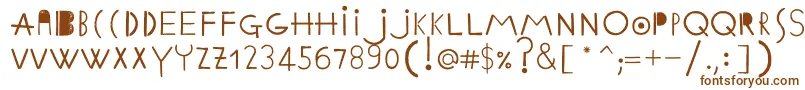 EthnicabcRegularWebfont Font – Brown Fonts on White Background
