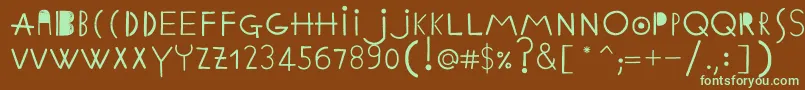 EthnicabcRegularWebfont Font – Green Fonts on Brown Background