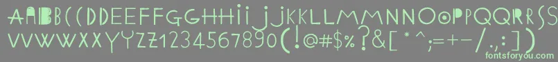 EthnicabcRegularWebfont Font – Green Fonts on Gray Background