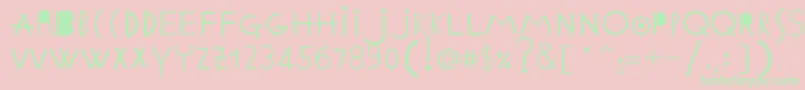 EthnicabcRegularWebfont Font – Green Fonts on Pink Background