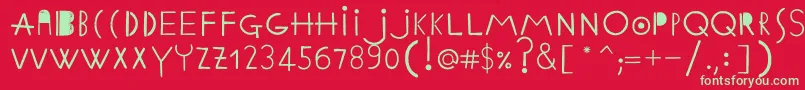 fuente EthnicabcRegularWebfont – Fuentes Verdes Sobre Fondo Rojo