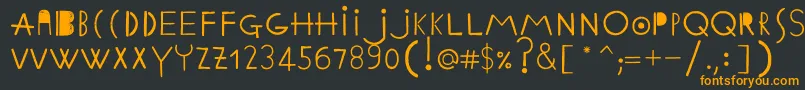 EthnicabcRegularWebfont Font – Orange Fonts on Black Background