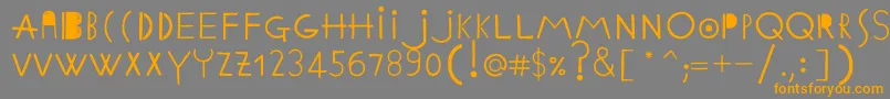 EthnicabcRegularWebfont Font – Orange Fonts on Gray Background