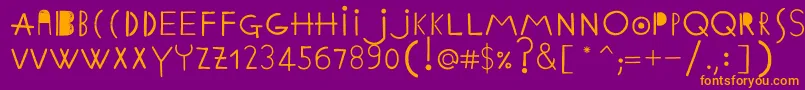 EthnicabcRegularWebfont Font – Orange Fonts on Purple Background