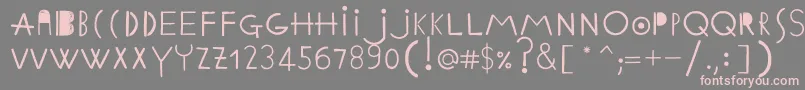 EthnicabcRegularWebfont Font – Pink Fonts on Gray Background