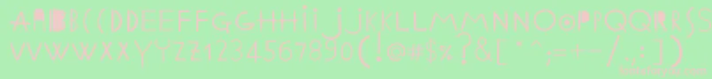 EthnicabcRegularWebfont Font – Pink Fonts on Green Background