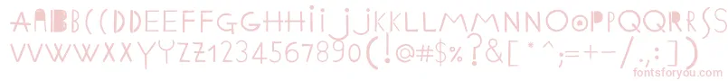 フォントEthnicabcRegularWebfont – 白い背景にピンクのフォント