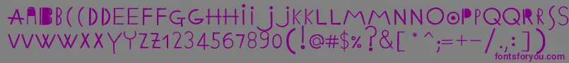 EthnicabcRegularWebfont-fontti – violetit fontit harmaalla taustalla