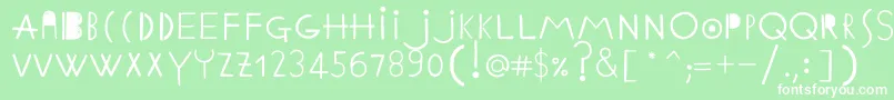 EthnicabcRegularWebfont Font – White Fonts on Green Background