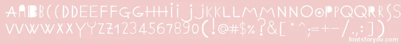 EthnicabcRegularWebfont Font – White Fonts on Pink Background