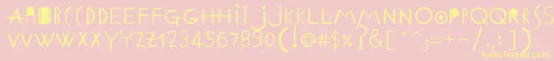 EthnicabcRegularWebfont Font – Yellow Fonts on Pink Background