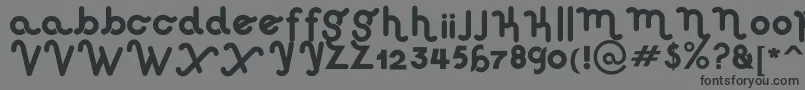Шрифт HausSweetHausRounded – чёрные шрифты на сером фоне