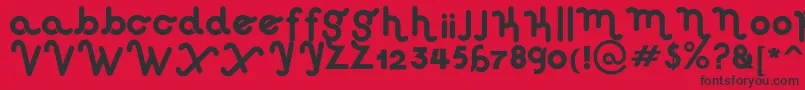 HausSweetHausRounded Font – Black Fonts on Red Background