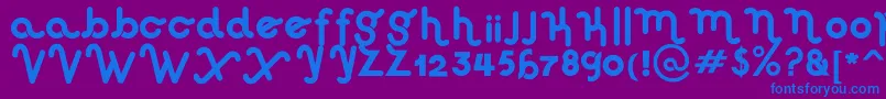 HausSweetHausRounded Font – Blue Fonts on Purple Background