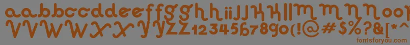 HausSweetHausRounded Font – Brown Fonts on Gray Background