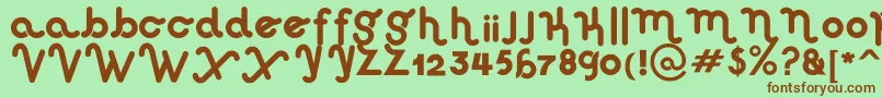 HausSweetHausRounded Font – Brown Fonts on Green Background