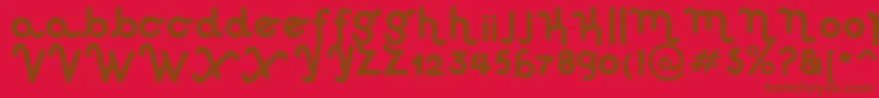 HausSweetHausRounded Font – Brown Fonts on Red Background
