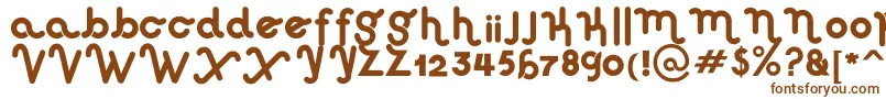 HausSweetHausRounded-fontti – ruskeat fontit valkoisella taustalla