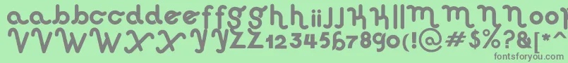 HausSweetHausRounded Font – Gray Fonts on Green Background