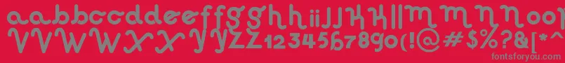 フォントHausSweetHausRounded – 赤い背景に灰色の文字