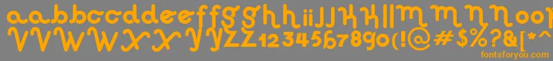 HausSweetHausRounded Font – Orange Fonts on Gray Background