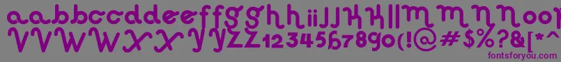 Шрифт HausSweetHausRounded – фиолетовые шрифты на сером фоне