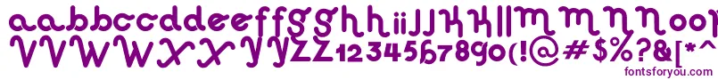 HausSweetHausRounded Font – Purple Fonts on White Background