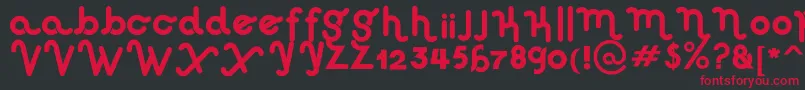HausSweetHausRounded Font – Red Fonts on Black Background
