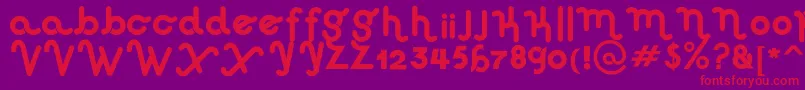 HausSweetHausRounded Font – Red Fonts on Purple Background