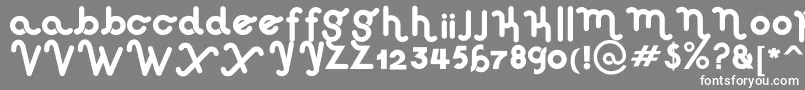フォントHausSweetHausRounded – 灰色の背景に白い文字